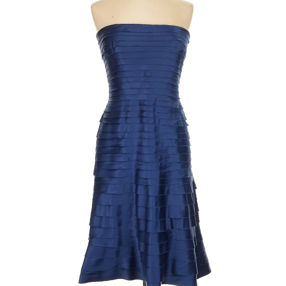 Tadashi Shoji Elegant Blue Strapless Dress